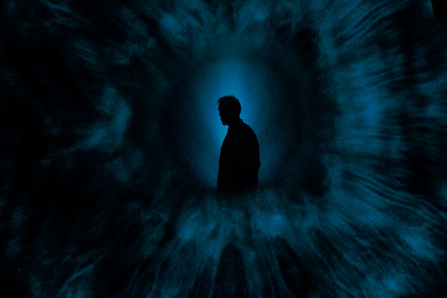 Silhouette of photographer Fedor Vasilev