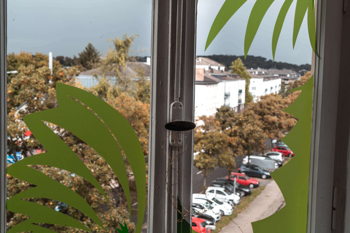 a photograph of a window shot with closed aperture