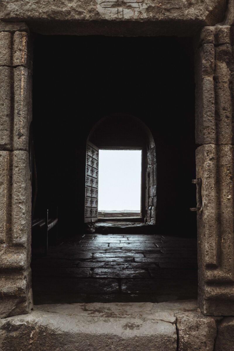 Entrance into a Georgian Monastery on a mountain