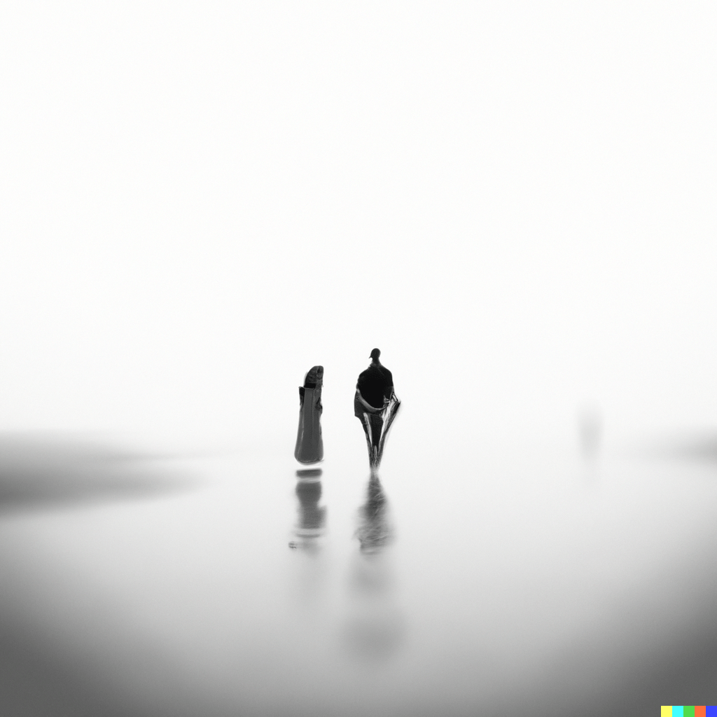 An AI generated art: Love between two people