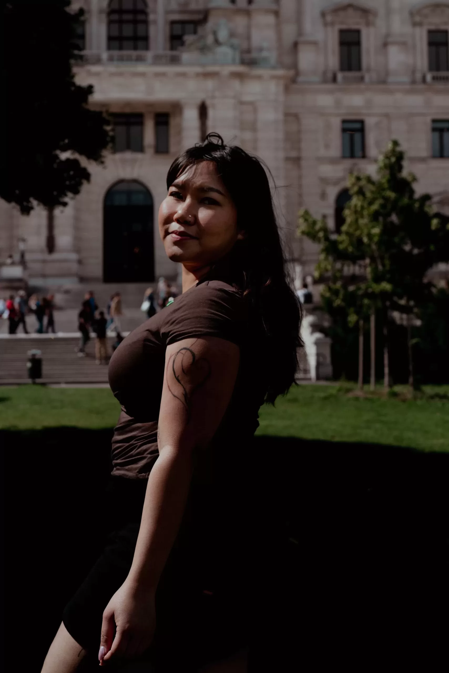 Vintage portrait photo of a tourist in Vienna by Vacation photographer Fedor Vasilev