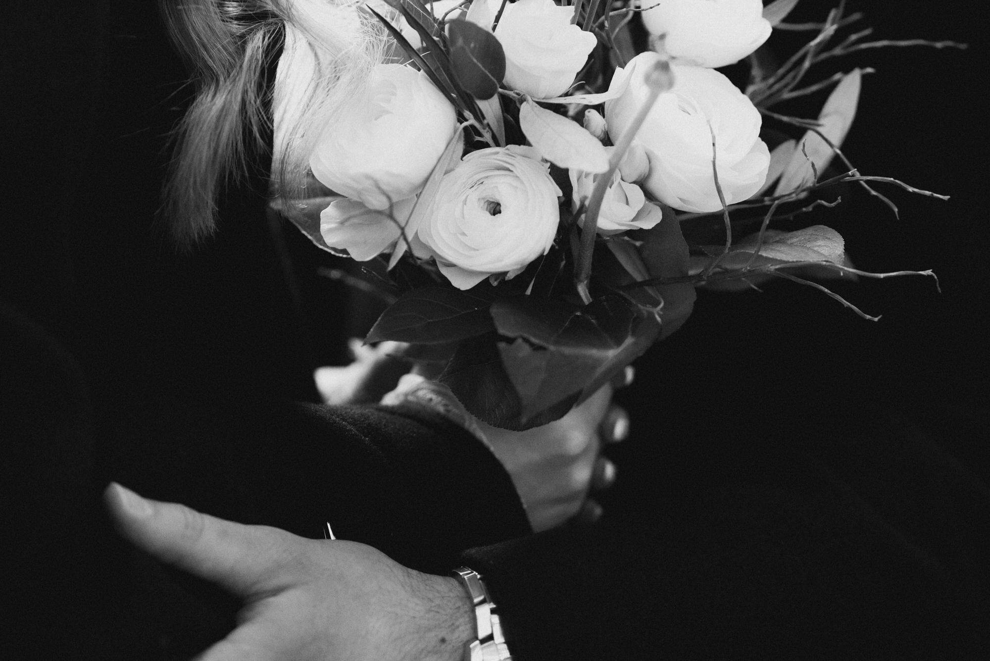 closeup hoto on wedding bouquet of flowers